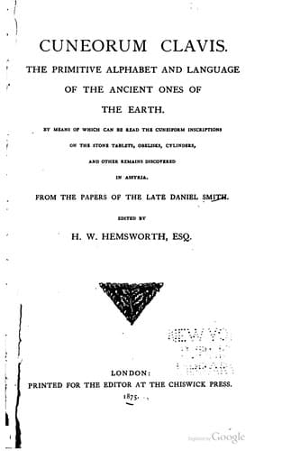 Tapa de Cuneorum clavis.