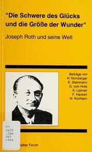 Tapa de Die Schwere des Glücks und die Grösse der Wunder