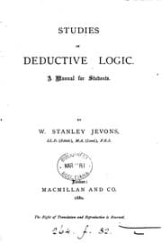 Tapa de Studies in deductive logic: A Manual for Students