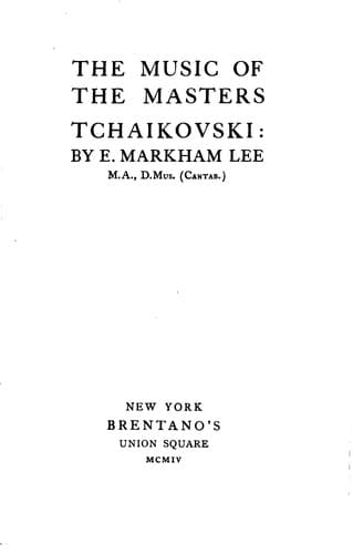 Tapa de Tchaikovski