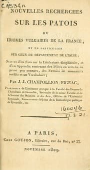 Tapa de Nouvelles recherches sur les patois ou idiomes vulgaires de la France