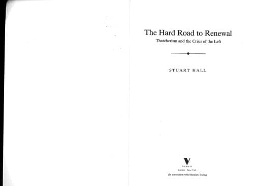 Tapa de The hard road to renewal