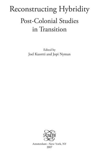 Tapa de Reconstructing hybridity