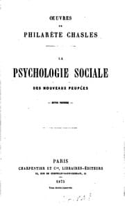 Tapa de La psychologie sociale des nouveaux peuples