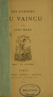 Tapa de Les paroles du vaincu
