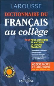 Tapa de Dictionnaire du Francais au College