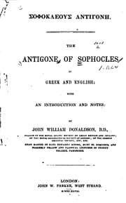 Tapa de The Antigone of Sophocles in Greek and English