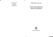 Tapa de Geofilosofia dell'Europa