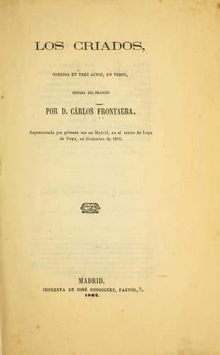 Tapa de Los criados