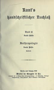 Tapa de Kant's gesammelte Schriften