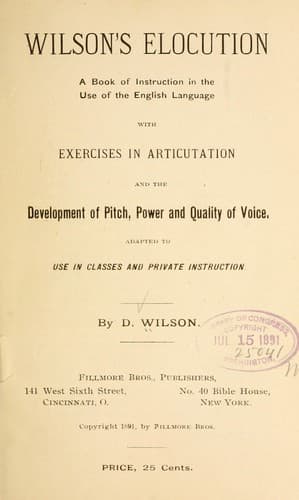 Tapa de Wilson's elocution