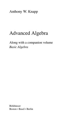 Tapa de Advanced algebra