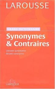 Tapa de Grand dictionnaire des synonymes et contraires