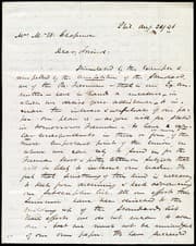 Tapa de [Letter to] Mrs. M. W. Chapman, Dear Friend