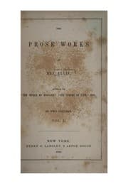Tapa de The Prose Workd of Mrs. Ellis