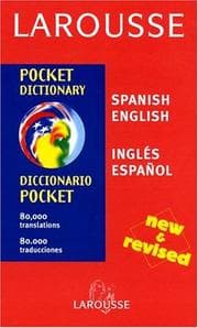 Tapa de Larousse Pocket Dictionary Spanish/English-English/Spanish - OP SEE9782035420848 (Larousse Pocket Dictionary)