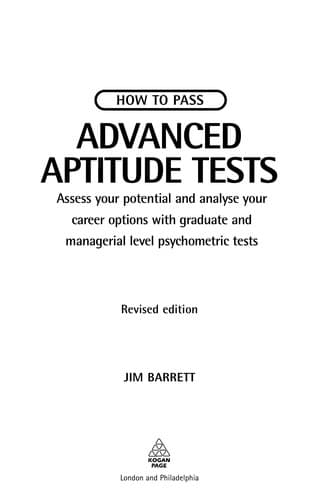 Tapa de How to pass advanced aptitude tests