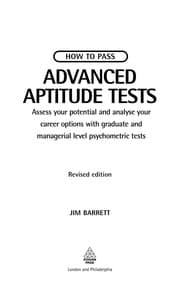Tapa de How to pass advanced aptitude tests