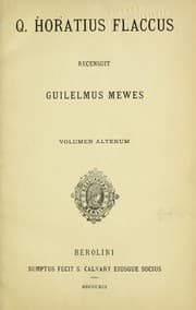 Tapa de Q. Horatius Flaccus