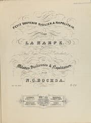Tapa de Petit souvenir Sicilien & Napolitain, pour la harpe