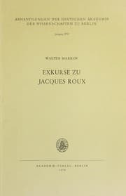 Tapa de Exkurse zu Jacques Roux