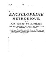Tapa de Encyclopédia méthodique