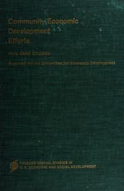 Tapa de Community economic development efforts