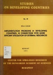Tapa de Implementation problems in developing countries, in connection with more efficient utilization of external resources