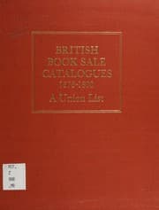 Tapa de British book sale catalogues, 1676-1800