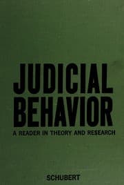 Tapa de Judicial behavior