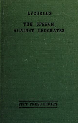 Tapa de The speech against Leocrates