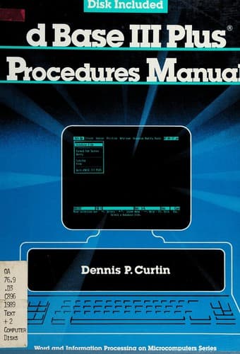Tapa de dBase III plus procedures manual