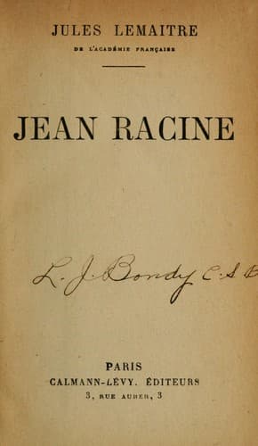 Tapa de Jean Racine.