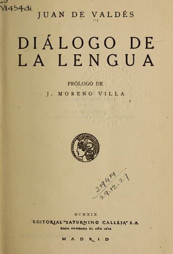 Tapa de Diálogo de la lengua