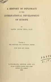 Tapa de A history of diplomacy in the international development of Europe