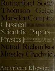 Tapa de Classical scientific papers: physics