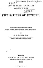 Tapa de The Satires of Juvenal