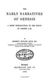 Tapa de The Early Narratives of Genesis: A Brief Introduction to the Study of ..