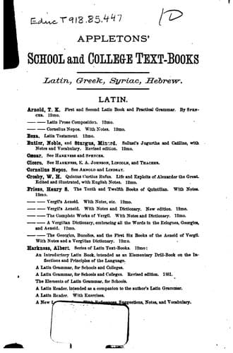Tapa de A complete Latin course