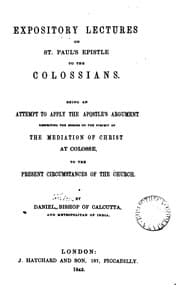 Tapa de Expository lectures on st. Paul's Epistle to the Colossians