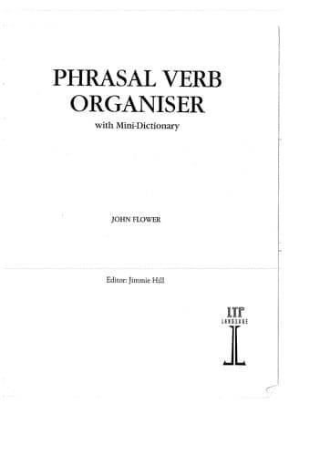 Tapa de Phrasal verb organiser with mini-dictionary