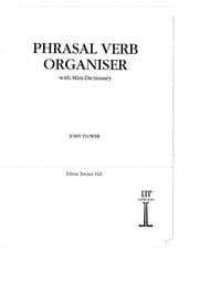 Tapa de Phrasal verb organiser with mini-dictionary