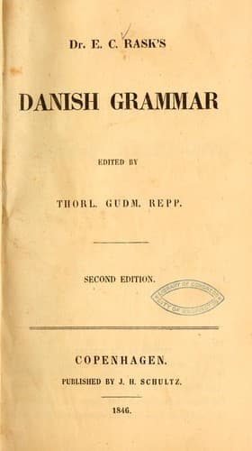 Tapa de Dr. E. C. Rask's Danish grammar