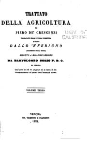 Tapa de Trattato della agricoltura di Piero de' Crescenzi