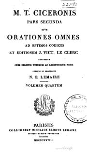 Tapa de M. T. Ciceronis quae exstant omnia opera