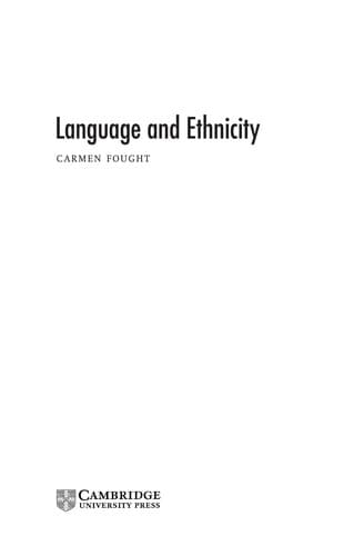 Tapa de LANGUAGE AND ETHNICITY