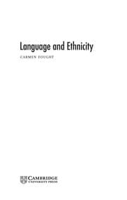 Tapa de LANGUAGE AND ETHNICITY