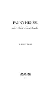 Tapa de Fanny Hensel, the other Mendelssohn