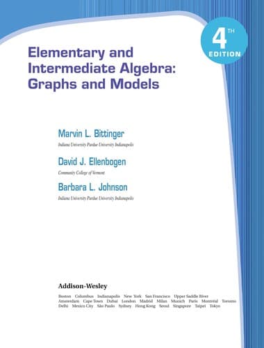 Tapa de Elementary and intermediate algebra
