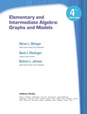 Tapa de Elementary and intermediate algebra